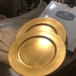 Charger Plates Gold Tone